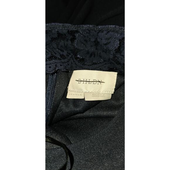 New Anthropologie BHLDN Foundry Dress HALTER-NECK $260 SIZE 10 Navy Lace Detail - Picture 6 of 6